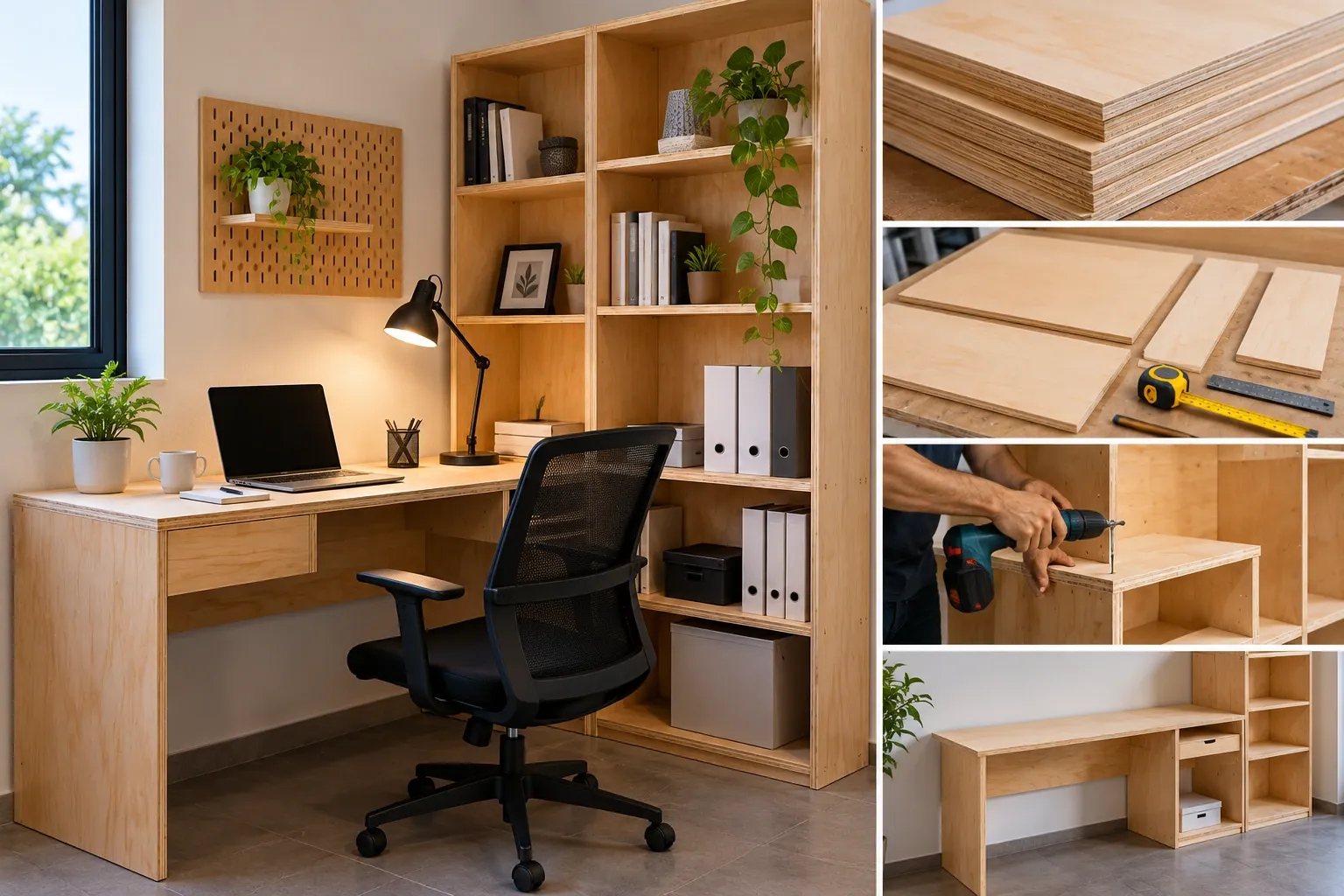 Cara Membuat Meja Kerja dan Rak Home Office dari Triplek: Ukuran, Bahan, dan Langkahnya