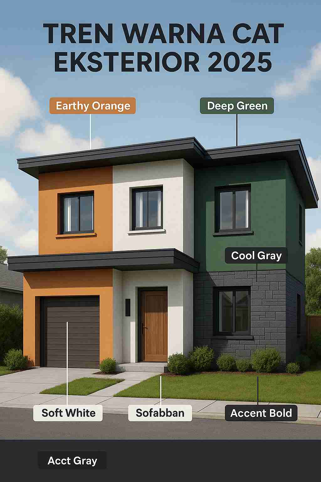 Tren Warna Cat Eksterior 2025 & Material Finishing yang Pas