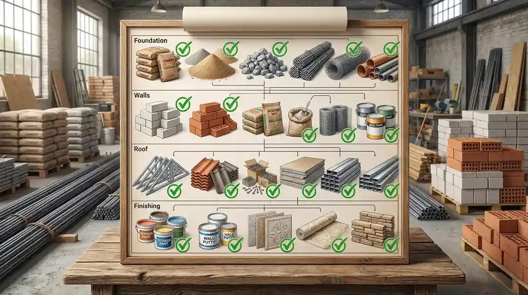 Daftar Periksa (Checklist) Material Untuk Membangun Rumah dari Nol